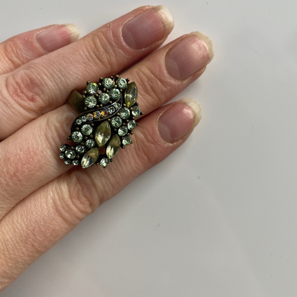 Elegant Crystal and Rhinestone Statement Ring